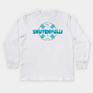 SNUTENPULLI platt Spruch Geschenkidee norddeutsch mit Rettungsring Illustration Kids Long Sleeve T-Shirt